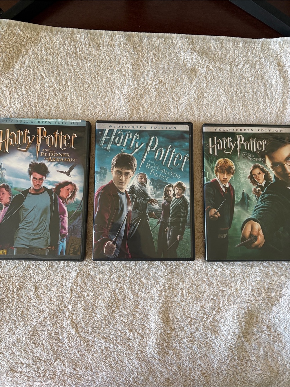 3 Harry Potter Prisoner of Azkaban, Order of the Phoenix, Half Blood Prince  DVD